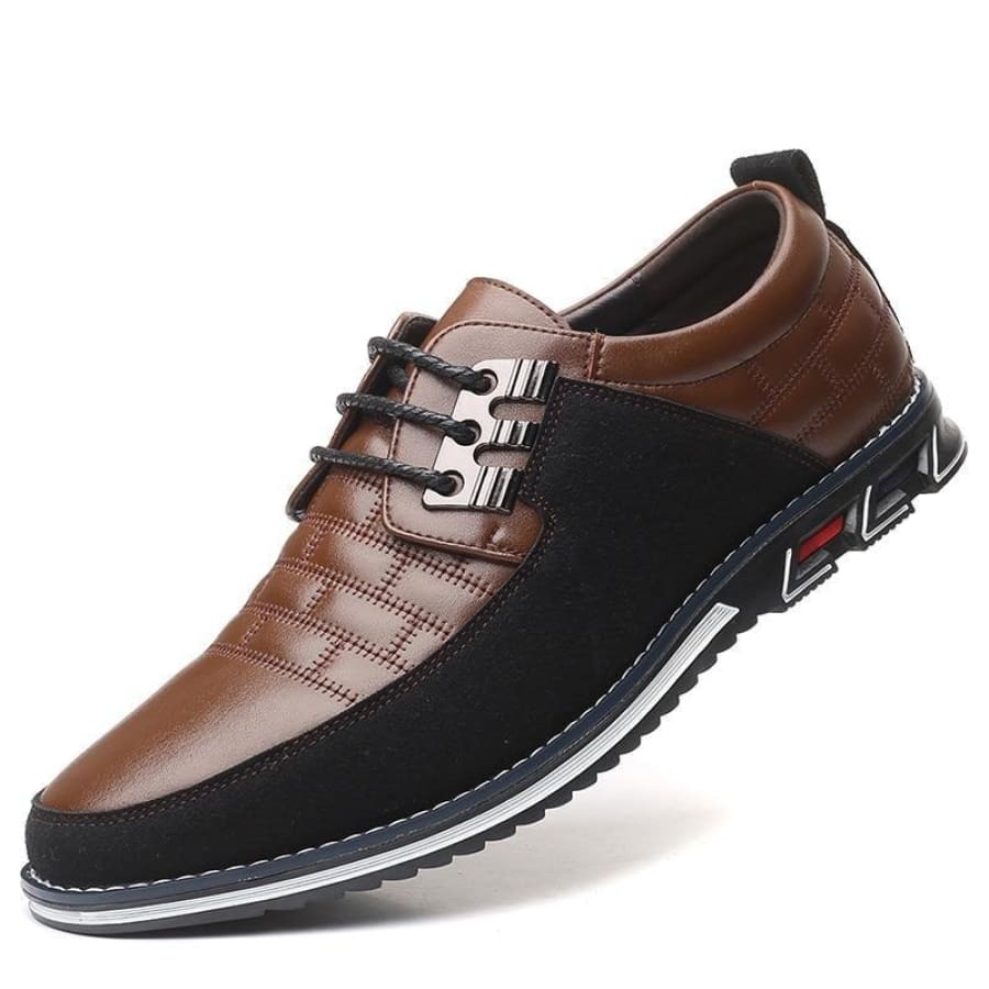 Chaussures Oxford décontractées en cuir véritable avec semelle de tracteur - Hermes