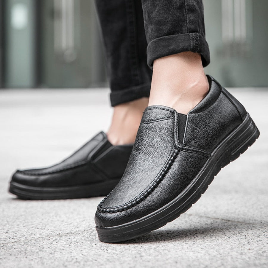 Sapato Slip On Masculino de Couro Legítimo - Casual Comfort