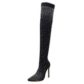 Bottes longues noires brillantes Eilyken