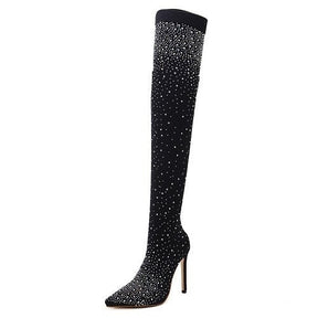 Bottes longues noires brillantes Eilyken