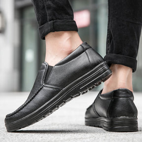 Chaussure à enfiler en cuir véritable pour hommes - Confort décontracté